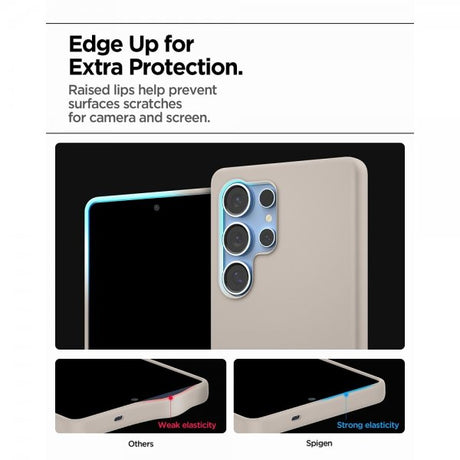 Spigen Samsung Galaxy S25 Ultra Deksel Silicone Fit MagFit Natural Titanium