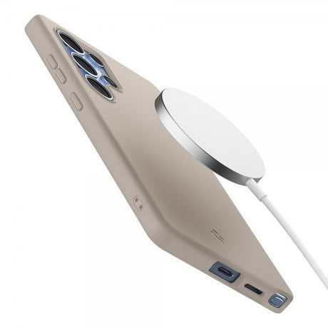 Spigen Samsung Galaxy S25 Ultra Deksel Silicone Fit MagFit Natural Titanium