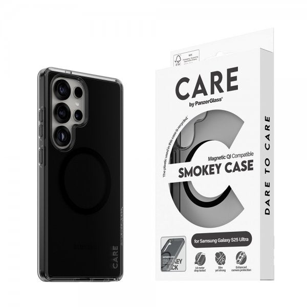 CARE by PanzerGlass Samsung Galaxy S25 Ultra Deksel Smokey MagSafe Svart