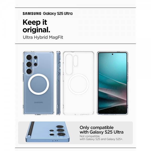 Spigen Samsung Galaxy S25 Ultra Deksel Ultra Hybrid MagFit Clear White