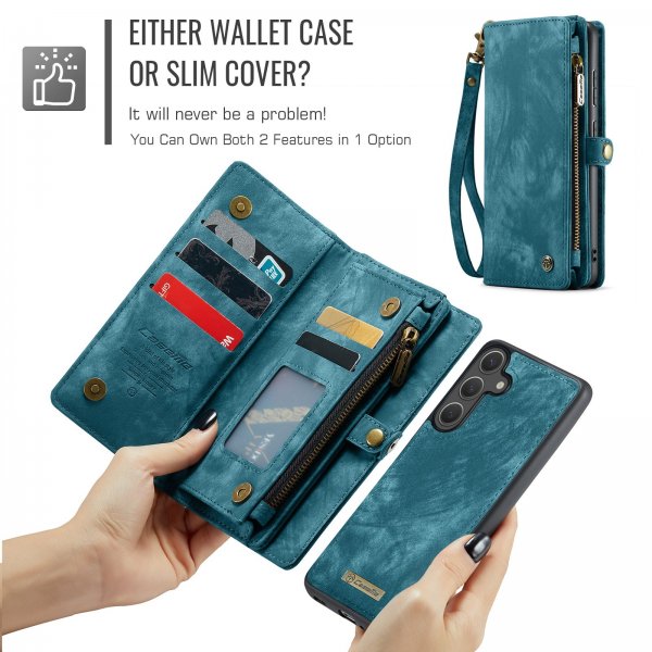 CaseMe Samsung Galaxy S26 Etui 008 Series Avtakbart Deksel Blå