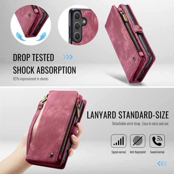 CaseMe Samsung Galaxy S26 Etui 008 Series Avtakbart Deksel Rød