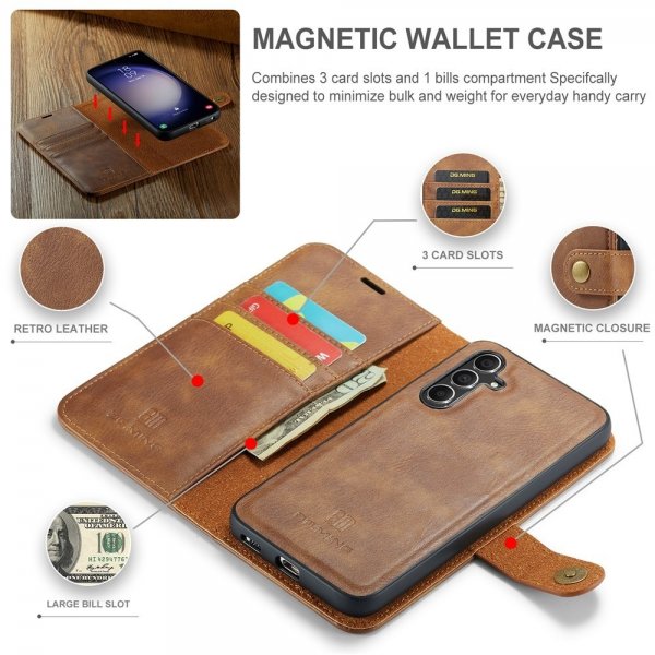 Dg.Ming Samsung Galaxy S26 Etui Avtagbart Deksel Brun
