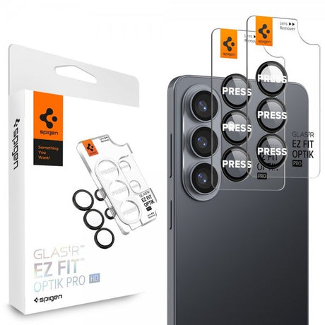 Spigen Samsung Galaxy S26 Kamerabeskytter GLAS.tR EZ Fit Optik Pro 2-pakning Svart