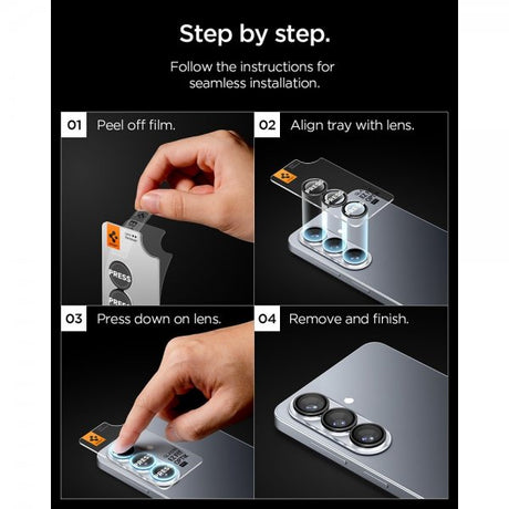 Spigen Samsung Galaxy S26 Kamerabeskytter GLAS.tR EZ Fit Optik Pro 2-pakning Svart