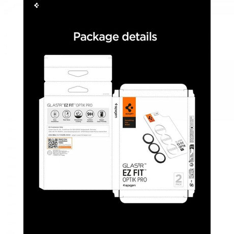 Spigen Samsung Galaxy S26 Kamerabeskytter GLAS.tR EZ Fit Optik Pro 2-pakning Svart