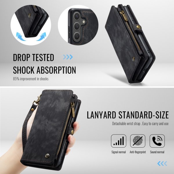 CaseMe Samsung Galaxy S26 Plus Etui 008 Series Avtakbart Deksel Svart