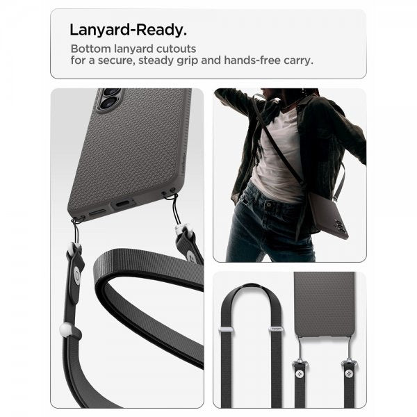 Spigen Samsung Galaxy S26 Plus Deksel Liquid Air MagFit Marble Gray