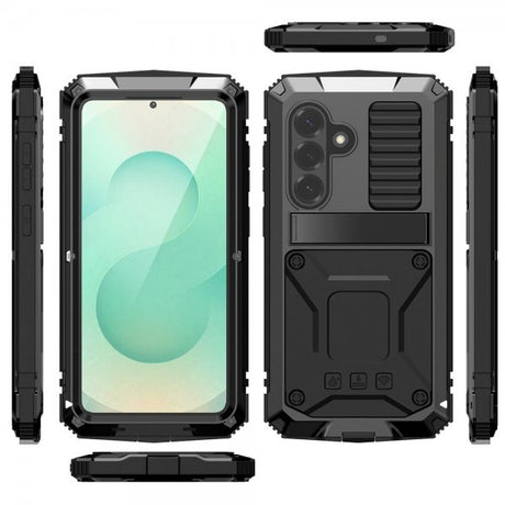 R-JUST Samsung Galaxy S26 Plus Deksel Metall Støtsikker Svart