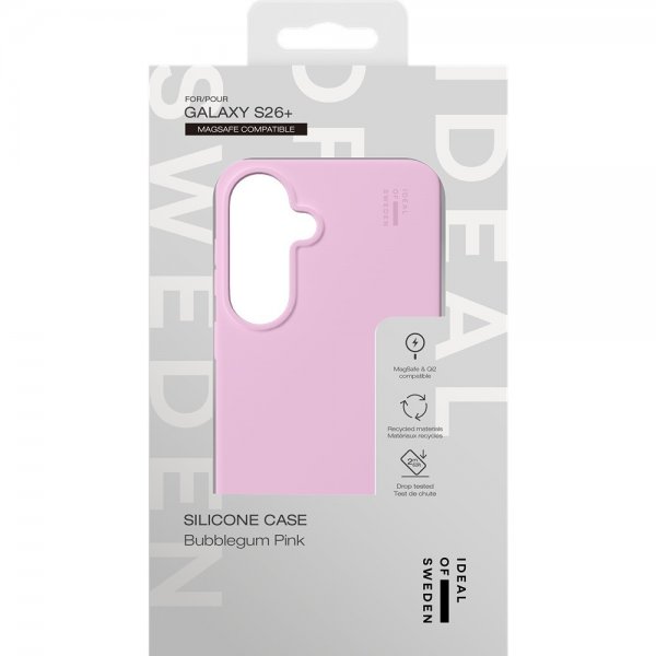 Ideal of Sweden Samsung Galaxy S26 Plus Deksel Silicone Case MagSafe Bubblegum Pink