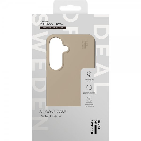 Ideal of Sweden Samsung Galaxy S26 Plus Deksel Silicone Case MagSafe Perfect Beige