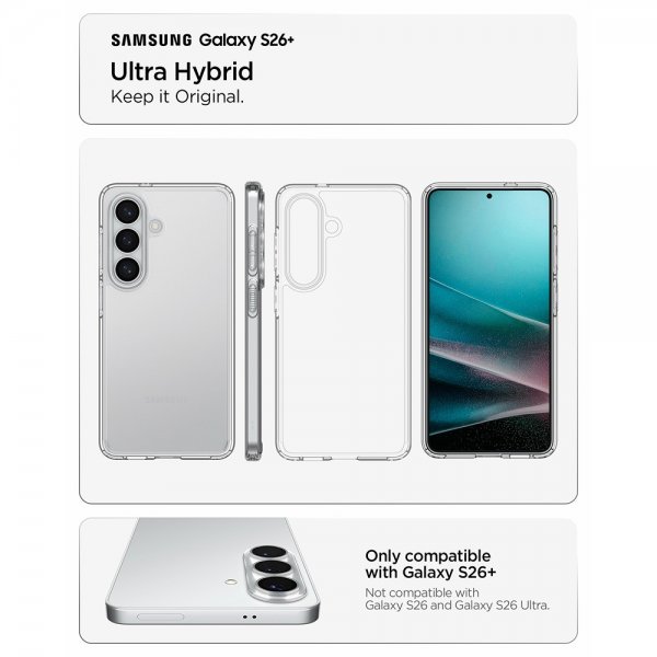 Spigen Samsung Galaxy S26 Plus Deksel Ultra Hybrid Crystal Clear