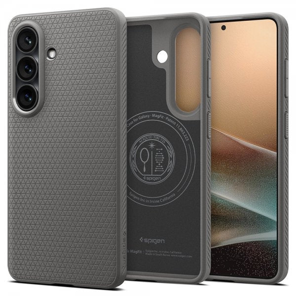Spigen Samsung Galaxy S26 Deksel Liquid Air MagFit Marble Gray