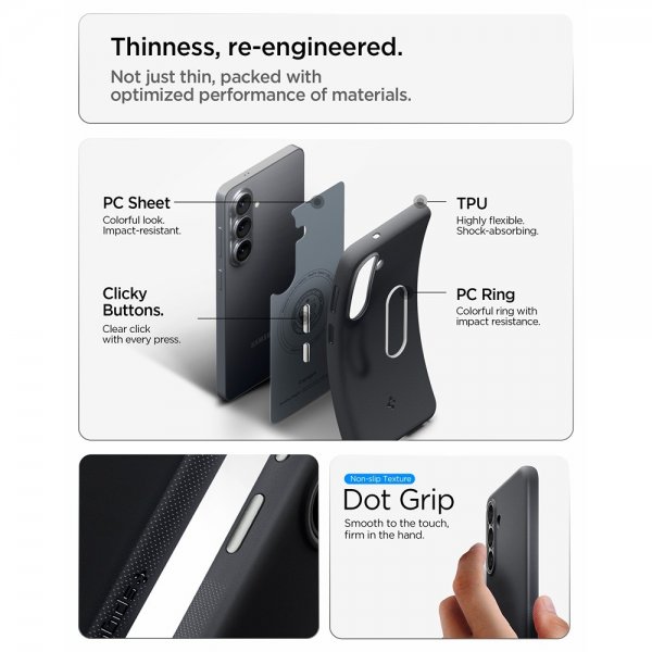 Spigen Samsung Galaxy S26 Deksel Nano Pop MagFit Black Sesame