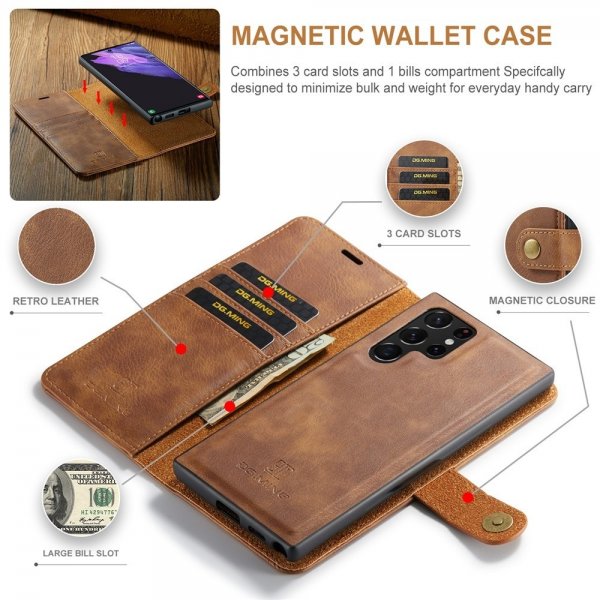 Dg.Ming Samsung Galaxy S26 Ultra Etui Avtagbart Deksel Brun