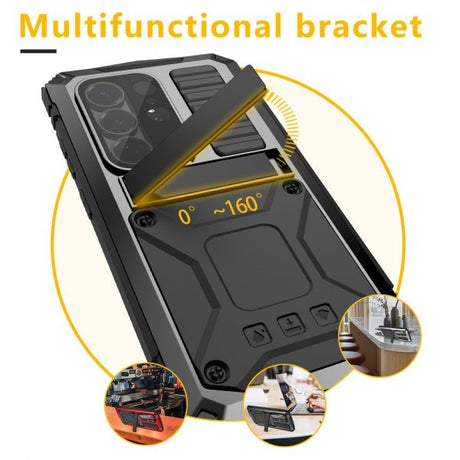 R-JUST Samsung Galaxy S26 Ultra Deksel Metall Støtsikker Svart