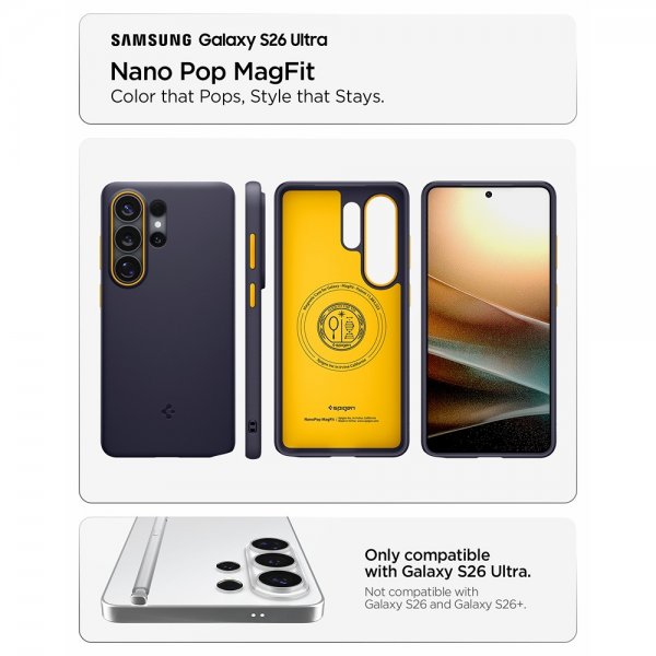 Spigen Samsung Galaxy S26 Ultra Deksel Nano Pop MagFit Blueberry Navy