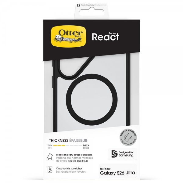 Otterbox Samsung Galaxy S26 Ultra Deksel React MagSafe Black Crystal