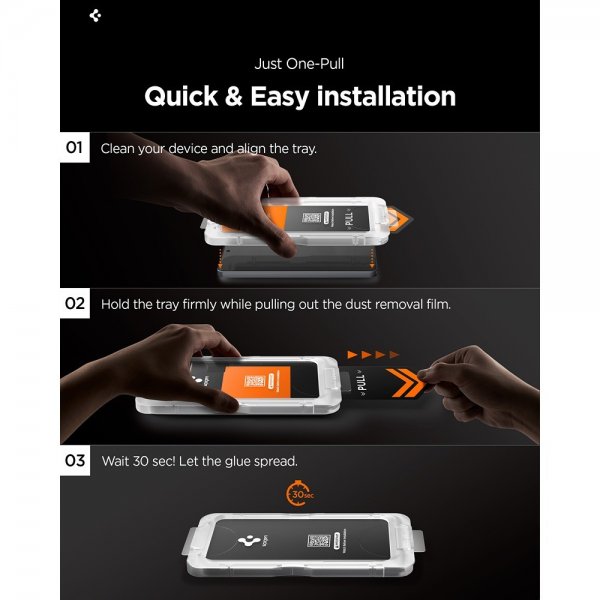 Spigen Samsung Galaxy S26 Ultra Skjermbeskytter GLAS.tR EZ Fit Pro Privacy 2-pakning