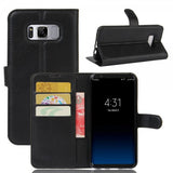 Samsung Galaxy S8 Plus Etui Litchi Svart