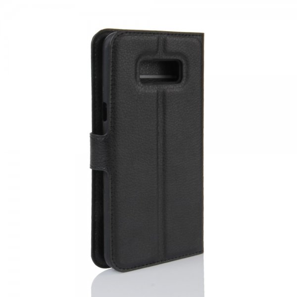 Samsung Galaxy S8 Plus Etui Litchi Svart