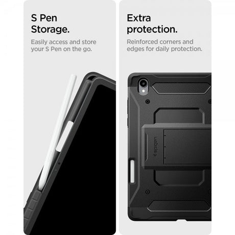 Spigen Samsung Galaxy Tab S11 Deksel Tough Armor Pro Svart
