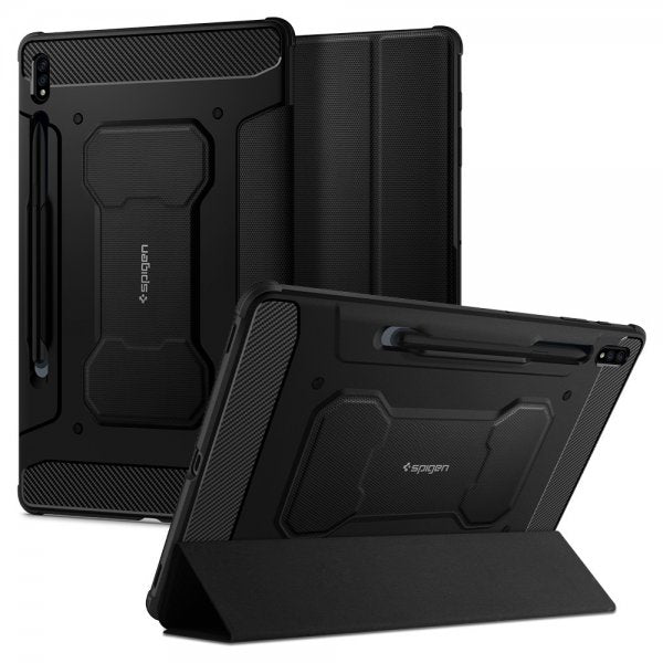 Spigen Samsung Galaxy Tab S7 Plus/Galaxy Tab S8 Plus Etui Rugged Armor Pro Svart