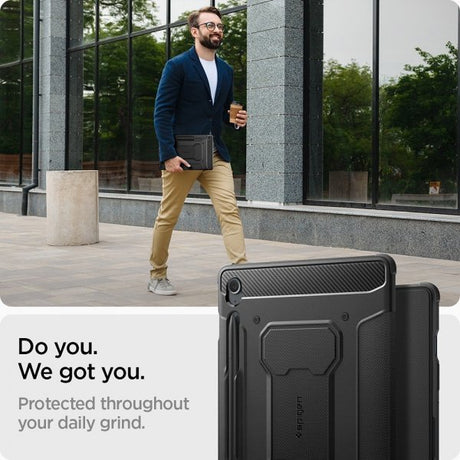 Spigen Samsung Galaxy Tab S9 FE Etui Rugged Armor Pro Svart