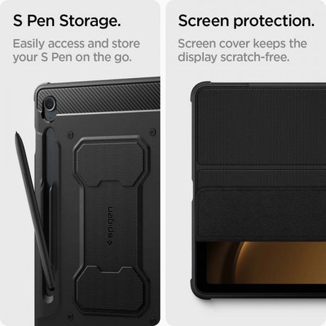Spigen Samsung Galaxy Tab S9 FE Etui Rugged Armor Pro Svart