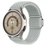 Samsung Galaxy Watch 20mm Armbånd Flettet Nylon Lysegrå