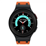 Samsung Galaxy Watch 20mm Armbånd Silikon Svart Spenne Oransje