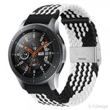 Samsung Galaxy Watch 20mm Armbånd Nylon Hvit Svart