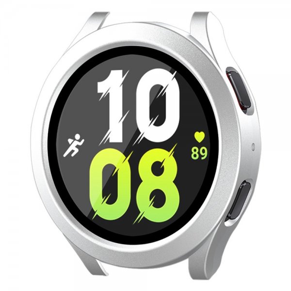 ENKAY Samsung Galaxy Watch 4/5 44mm Deksel Innebygd skjermbeskytter Matt Sølv