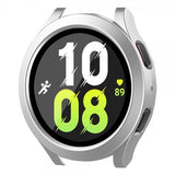 ENKAY Samsung Galaxy Watch 4/5 44mm Deksel Innebygd skjermbeskytter Sølv