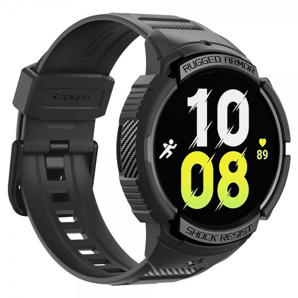 Spigen Samsung Galaxy Watch 6 40mm Deksel Armbånd Rugged Armor Pro Svart