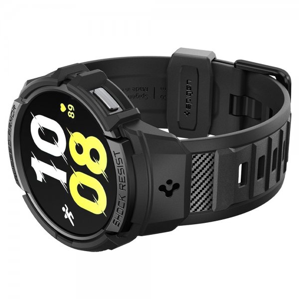 Spigen Samsung Galaxy Watch 6 44mm Deksel Armbånd Rugged Armor Pro Svart
