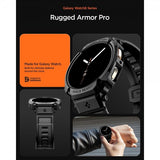 Spigen Samsung Galaxy Watch 8 40mm Armbånd og Deksel Rugged Armor Pro Matte Black