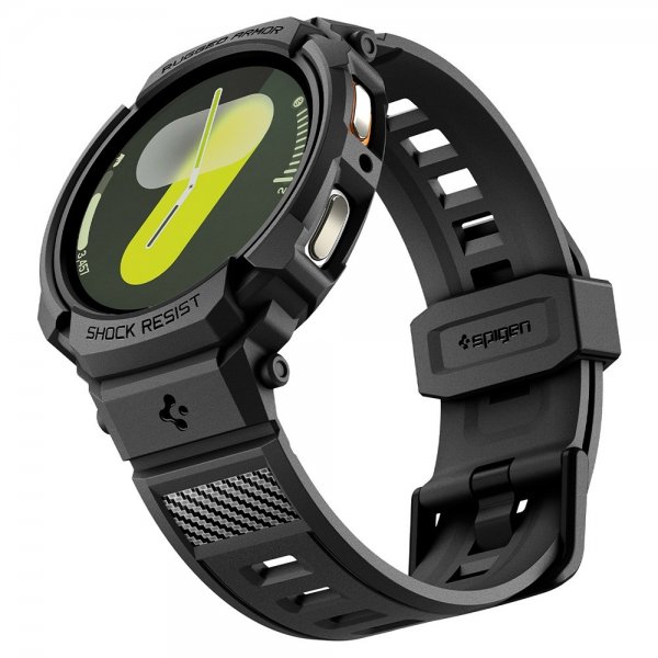 Spigen Samsung Galaxy Watch 8 40mm Armbånd og Deksel Rugged Armor Pro Matte Black