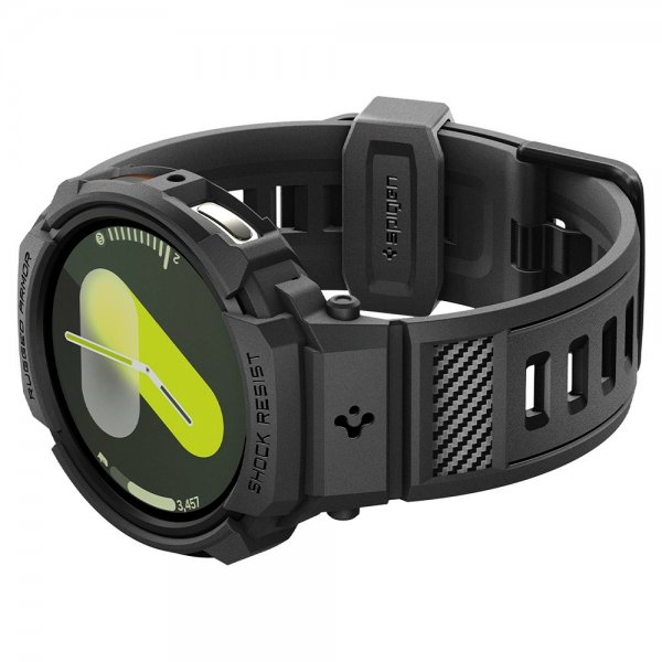 Spigen Samsung Galaxy Watch 8 40mm Armbånd og Deksel Rugged Armor Pro Matte Black