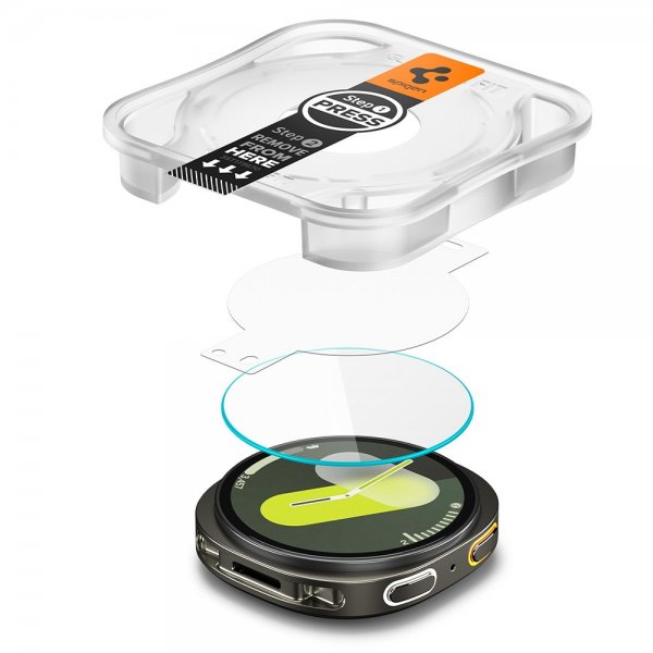 Spigen Samsung Galaxy Watch 8 44mm Skjermbeskytter GLAS.tR EZ Fit 2-pakning