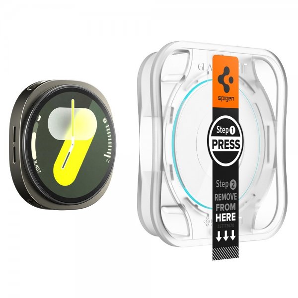 Spigen Samsung Galaxy Watch 8 44mm Skjermbeskytter GLAS.tR EZ Fit 2-pakning