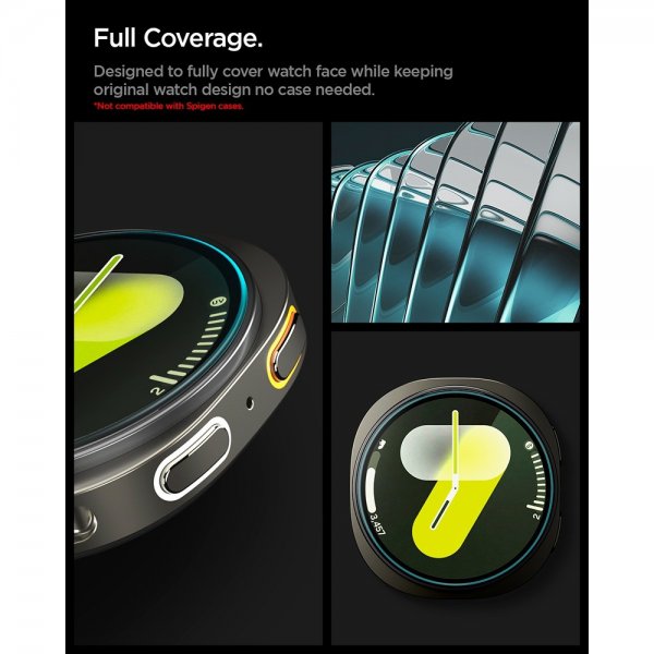 Spigen Samsung Galaxy Watch 8 44mm Skjermbeskytter GLAS.tR EZ Fit 2-pakning