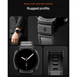 Spigen Samsung Galaxy Watch 8 44mm Armbånd og Deksel Rugged Armor Pro Matte Black