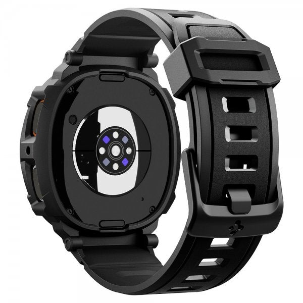 Spigen Samsung Galaxy Watch 8 44mm Armbånd og Deksel Rugged Armor Pro Matte Black