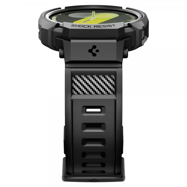 Spigen Samsung Galaxy Watch 8 44mm Armbånd og Deksel Rugged Armor Pro Matte Black