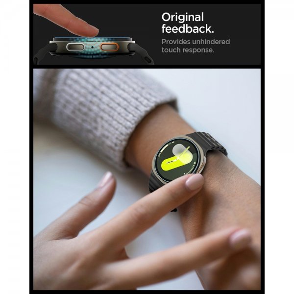 Spigen Samsung Galaxy Watch 8 40mm Skjermbeskytter GLAS.tR EZ Fit 2-pakning