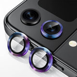 ENKAY Samsung Galaxy Z Flip 5 Kamerabeskytter i Herdet Glass Aluminium Flerfarget
