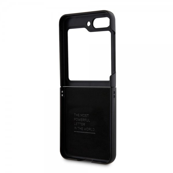 BMW Samsung Galaxy Z Flip 5 Deksel Carbon Effect Metal Logo Svart