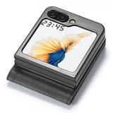 Lc.Imeeke Samsung Galaxy Z Flip 6/Flip 7 FE Etui med Kortlomme stativfunksjon Svart