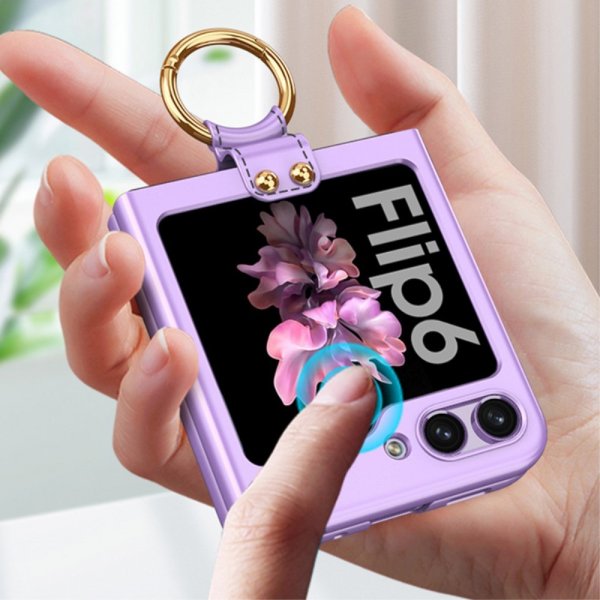 GKK Samsung Galaxy Z Flip 6/Flip 7 FE Deksel Finger Ring Grå